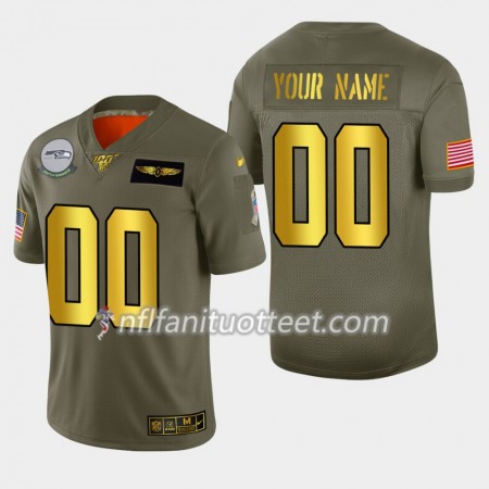 Miesten Seattle Seahawks NFL Pelipaita Custom Nike 2019 Salute to Service 100th